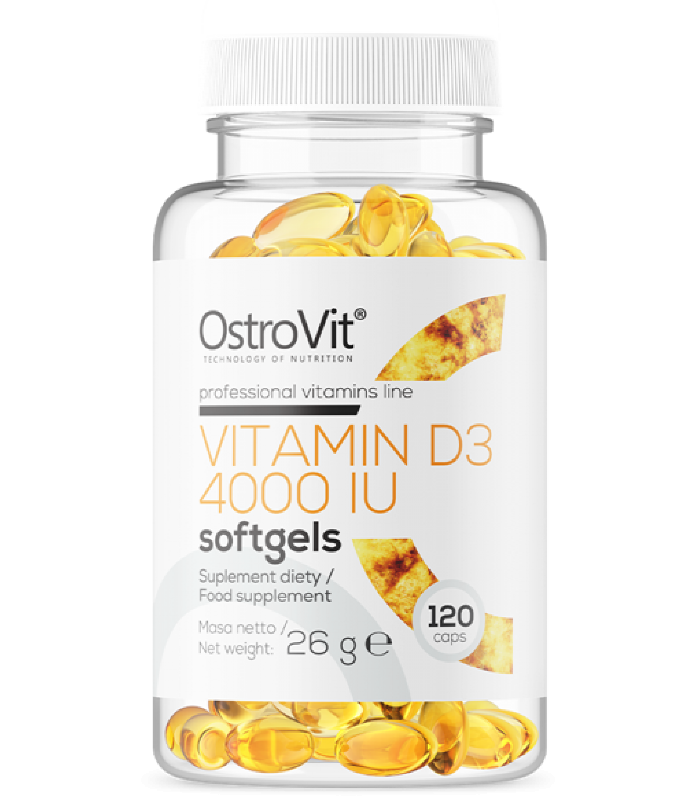 OstroVit Vitamin D3 4000 IU  / 120 Гел капсули